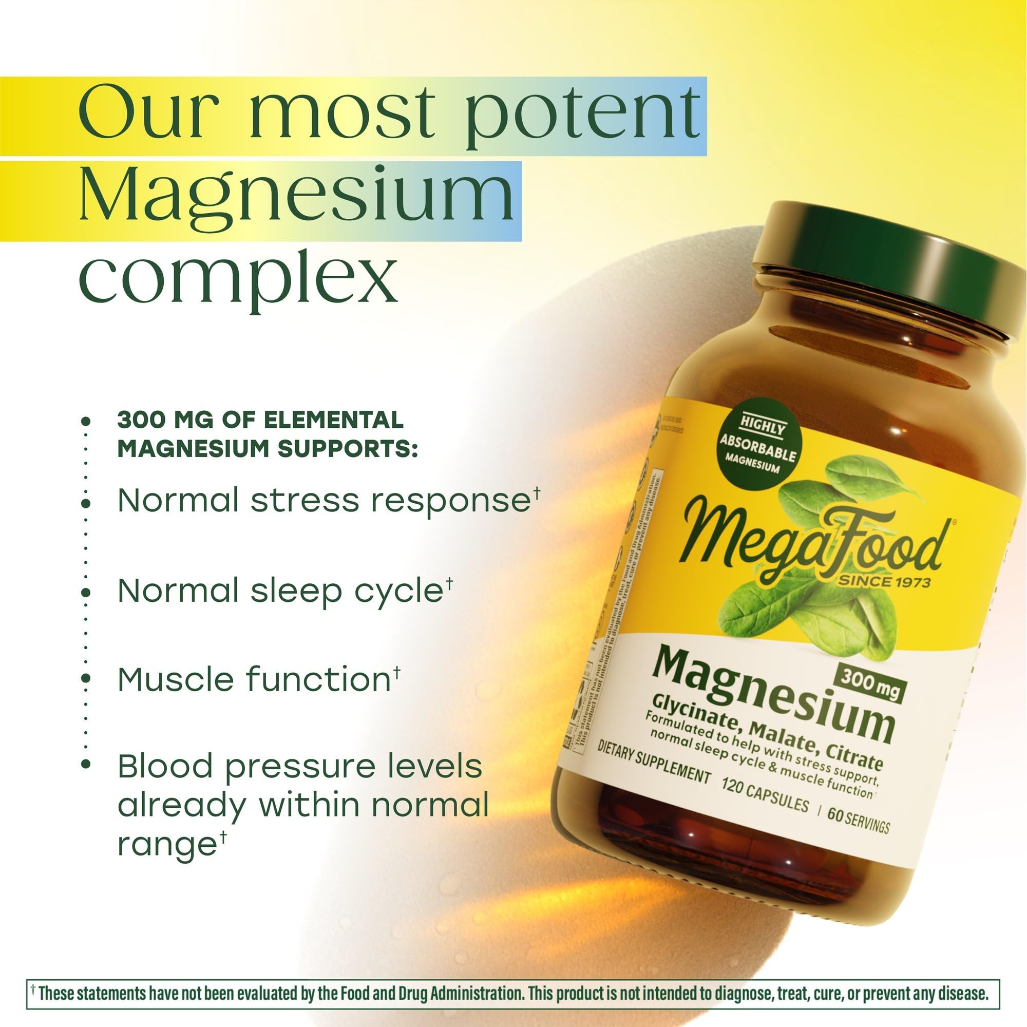 MegaFood Magnesium capsules pouring into a glass for daily use