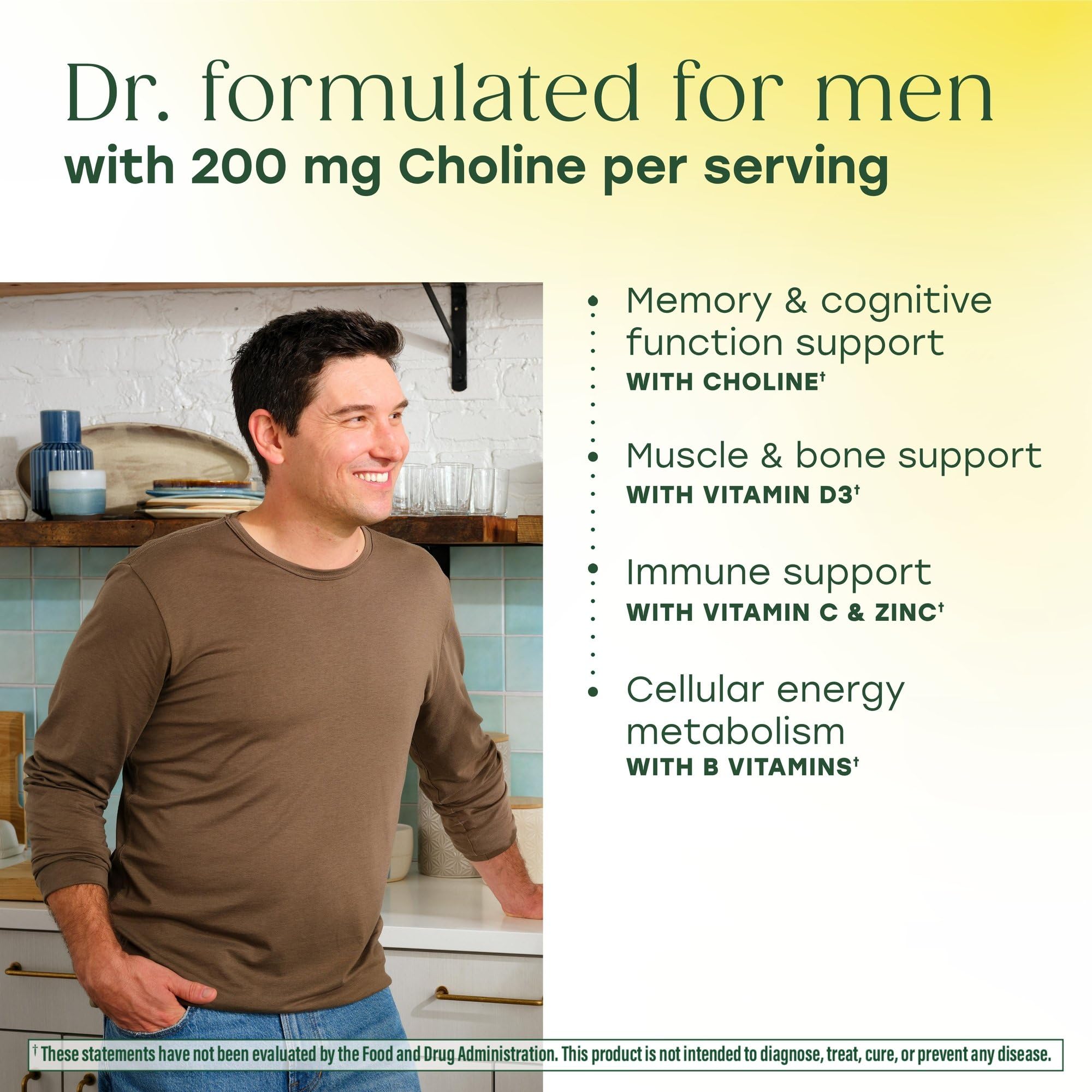MegaFood Men's Advanced Multivitamin capsules ready for daily intake