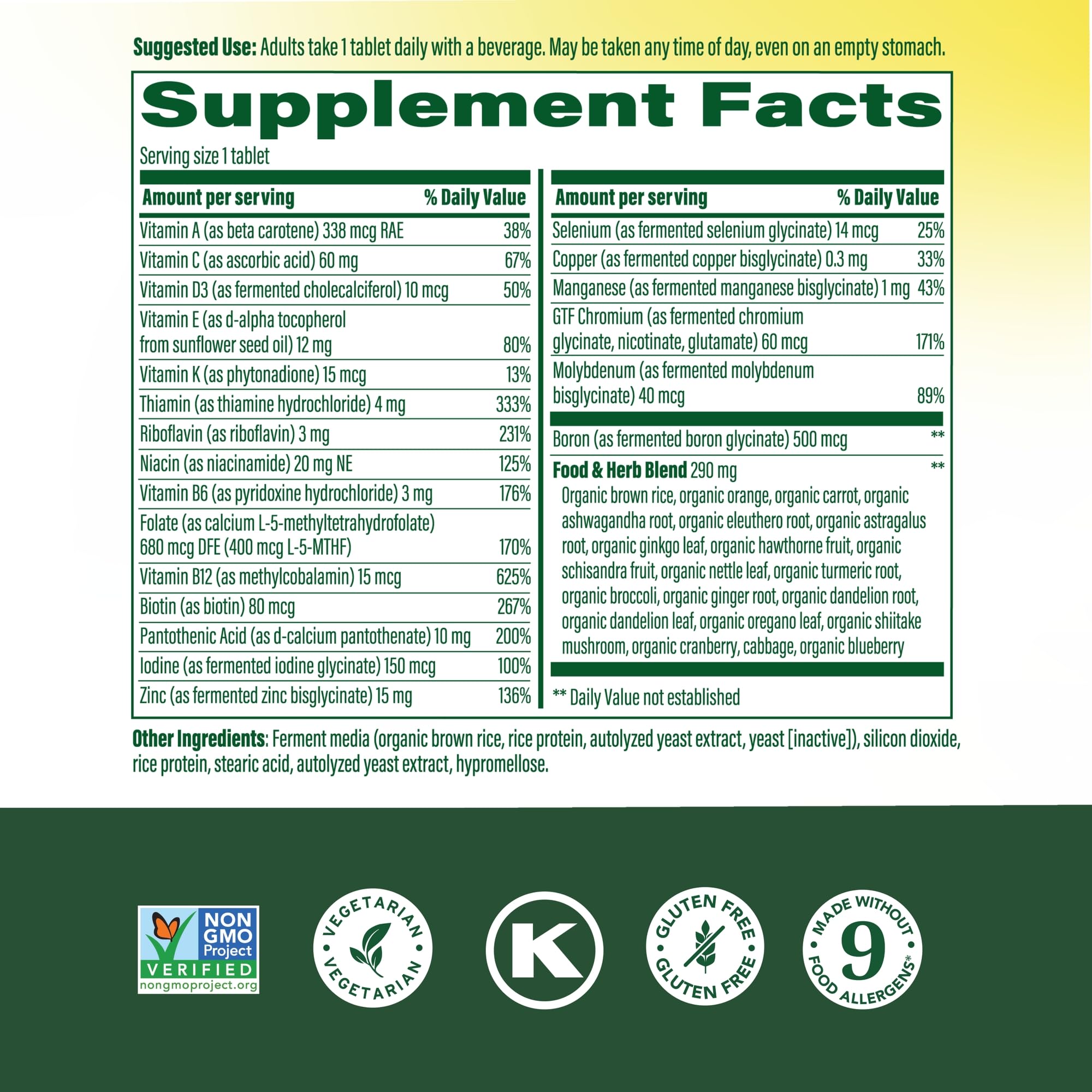 MegaFood Men 40+ tablets close-up highlights convenient daily supplementation.