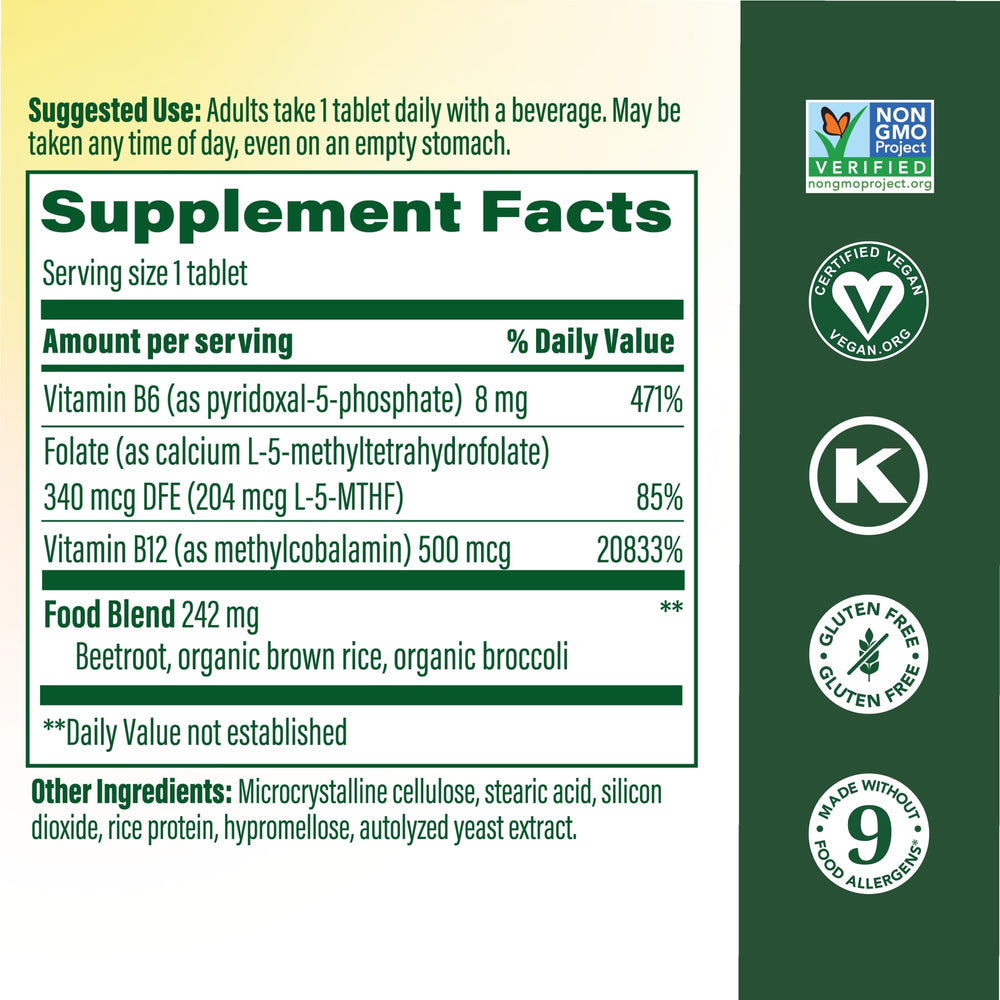 MegaFood Methyl B12 bottle being poured for convenient daily intake