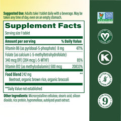MegaFood Methyl B12 bottle being poured for convenient daily intake