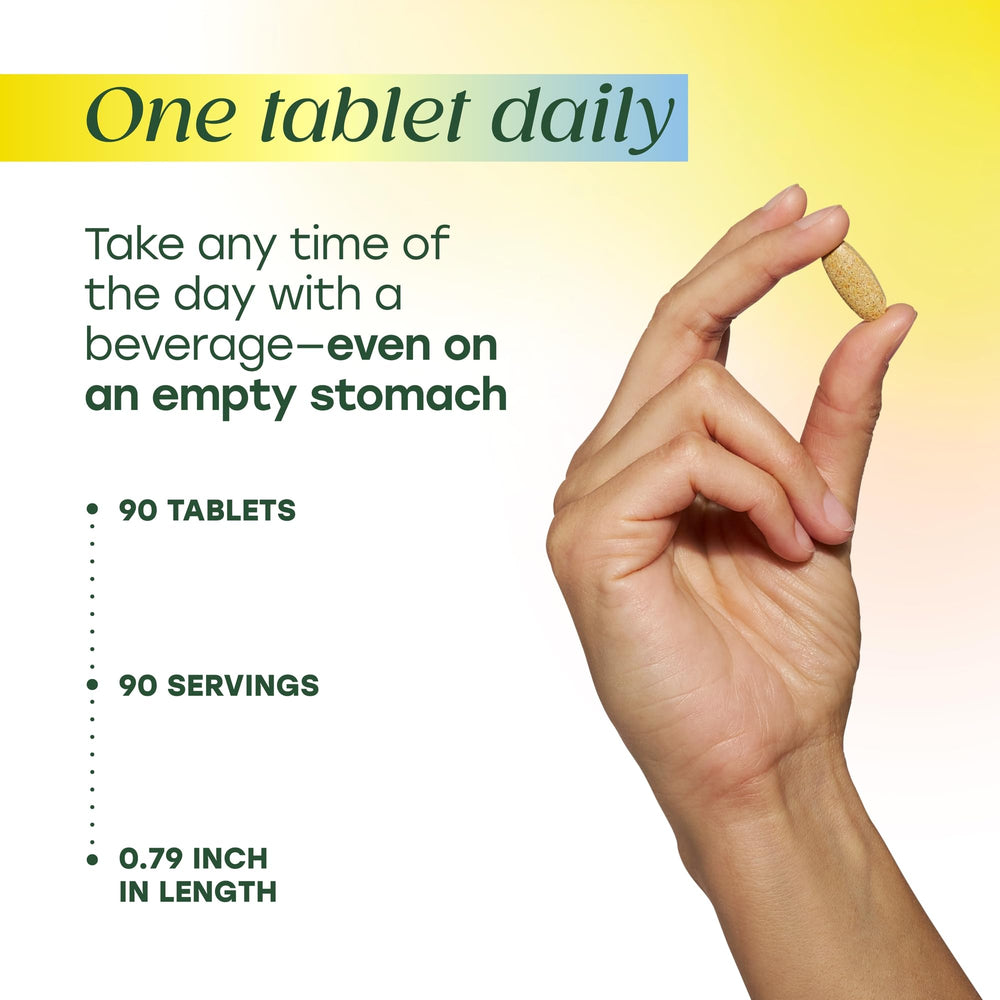 MegaFood bioavailable forms close-up implies absorbable nutrients.