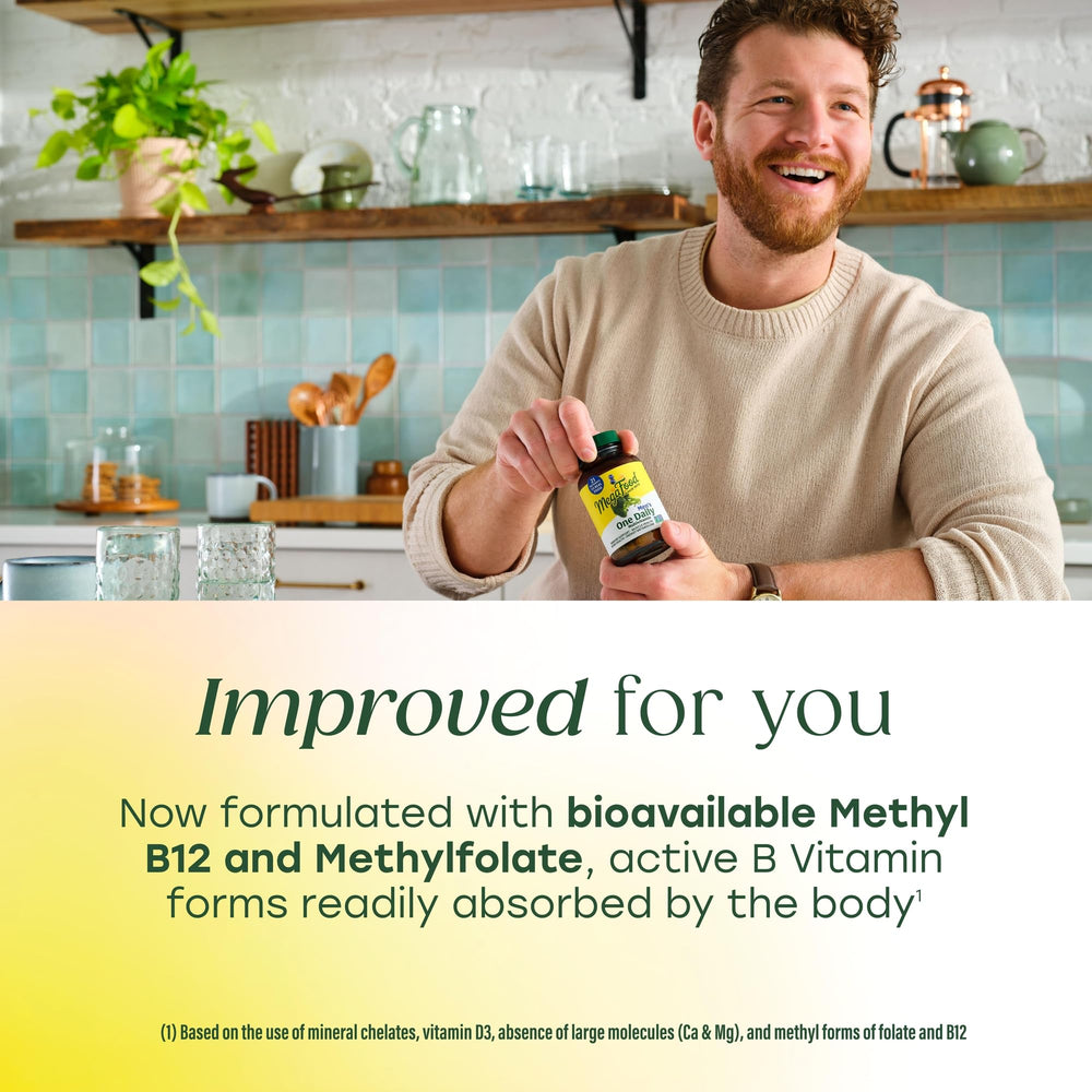 megafood one daily men's multivitamin label highlights gluten-free and vegetarian status