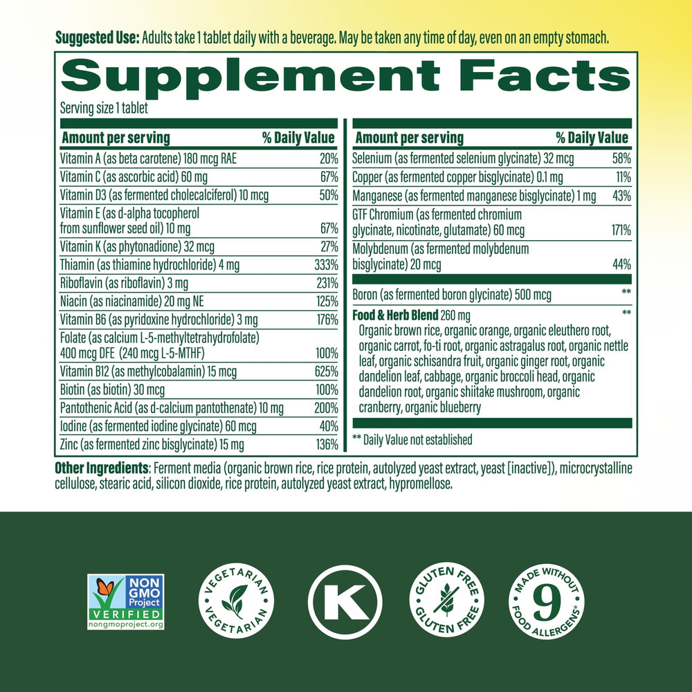 megafood one daily men's multivitamin tablets closeup for easy daily intake