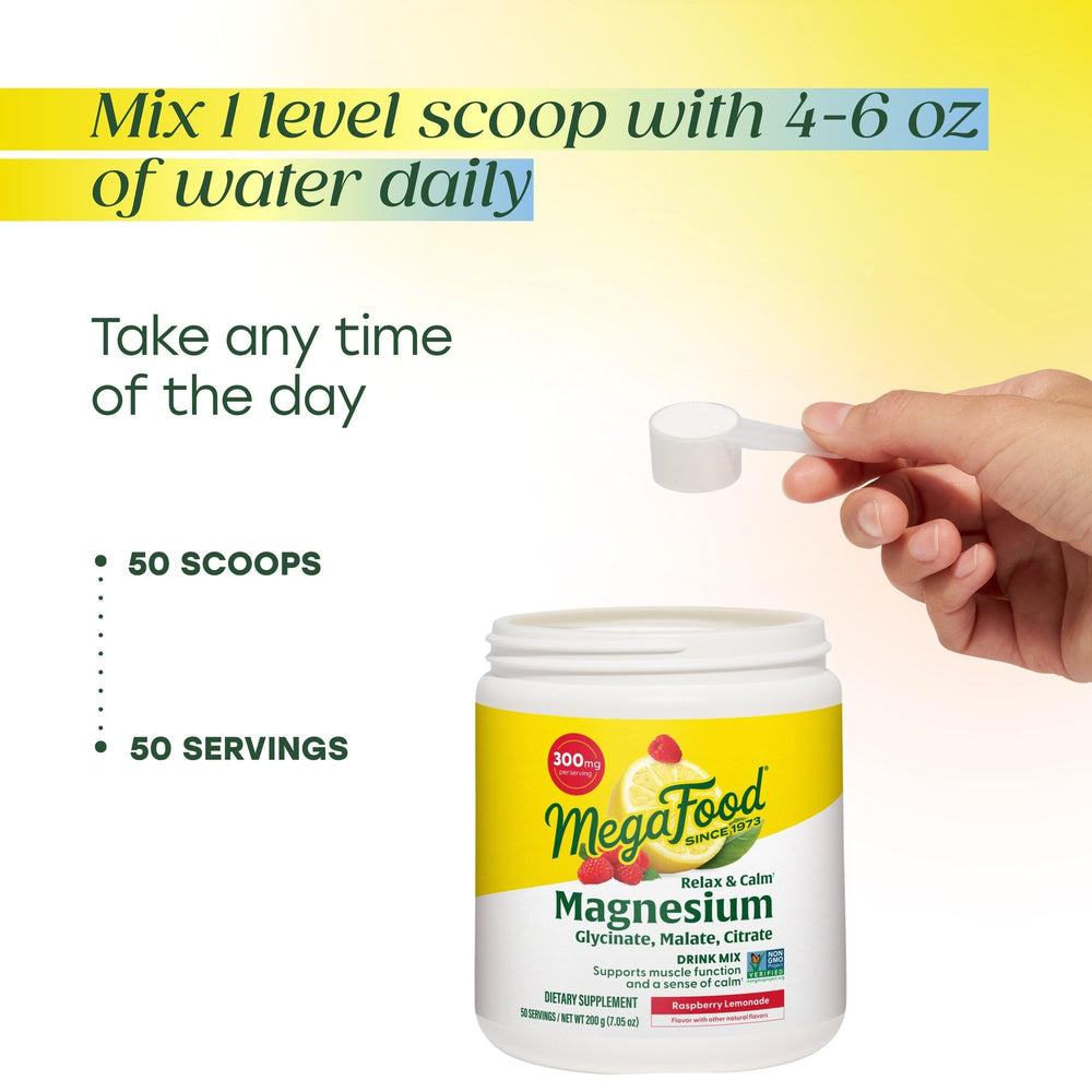 Dissolved MegaFood Relax + Calm mix in water