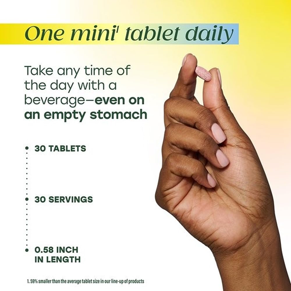 Non-GMO certification badge visible on MegaFood B12 mini-tablet packaging