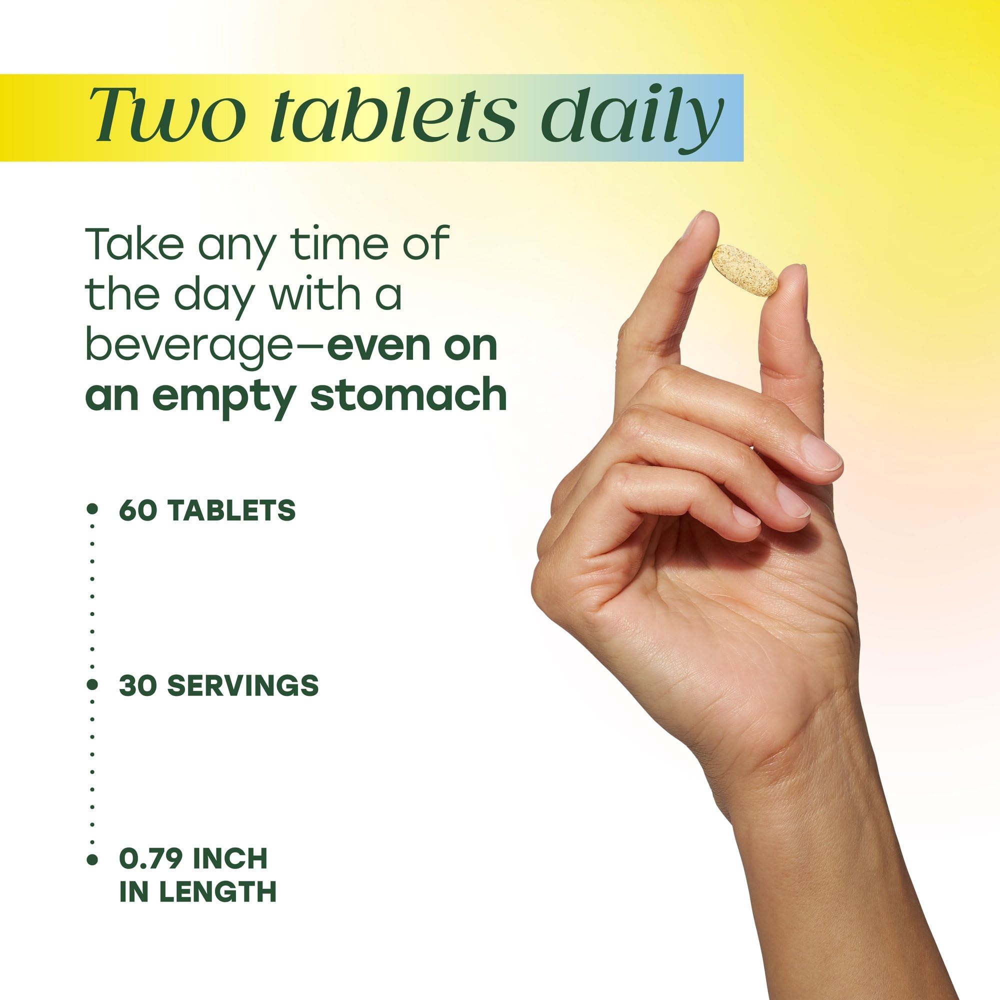 Vegetarian, non-GMO badge on MegaFood packaging signals allergen-conscious design