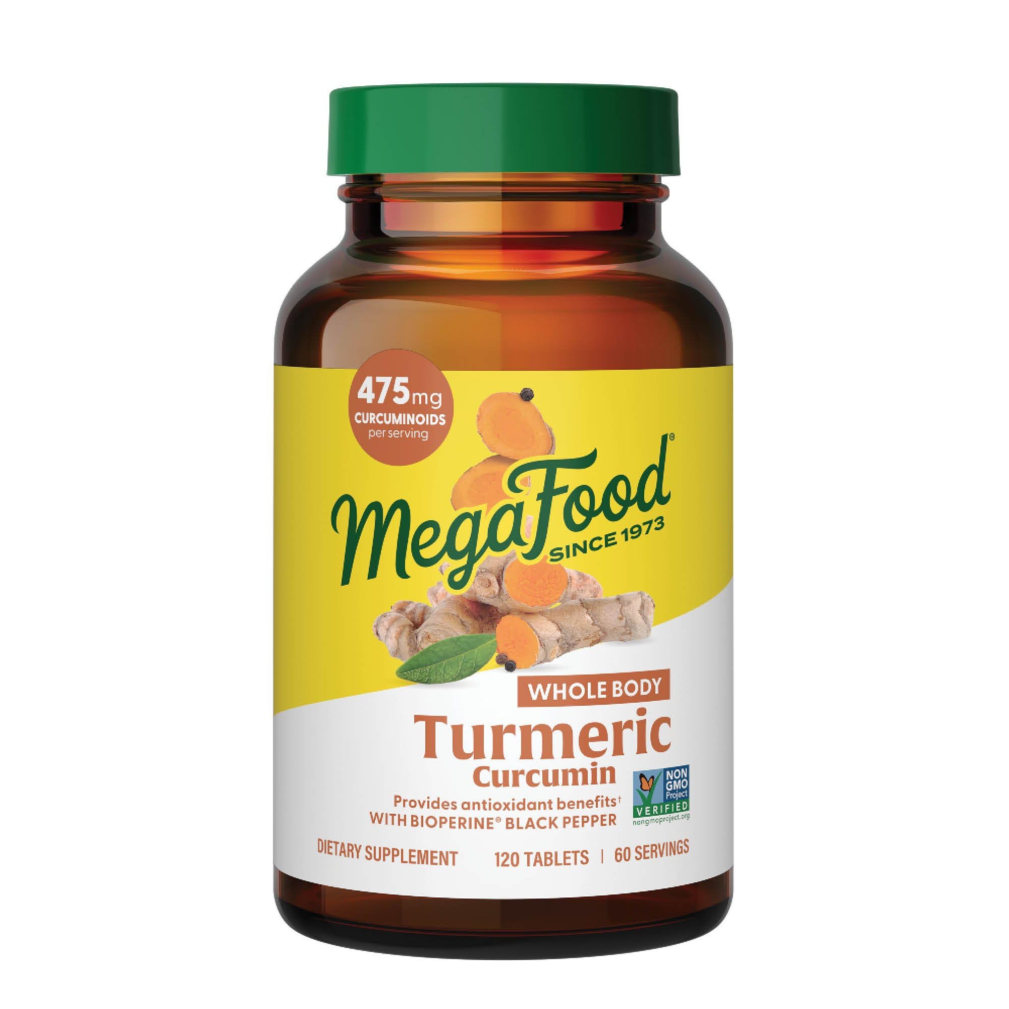 MegaFood Whole Body Turmeric packaging for daily vegan wellness