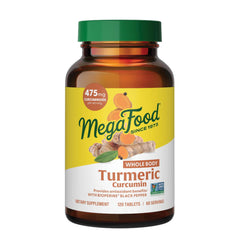 MegaFood Whole Body Turmeric packaging for daily vegan wellness