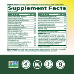 MegaFood Women 40+ tablet close-up for daily energy support.