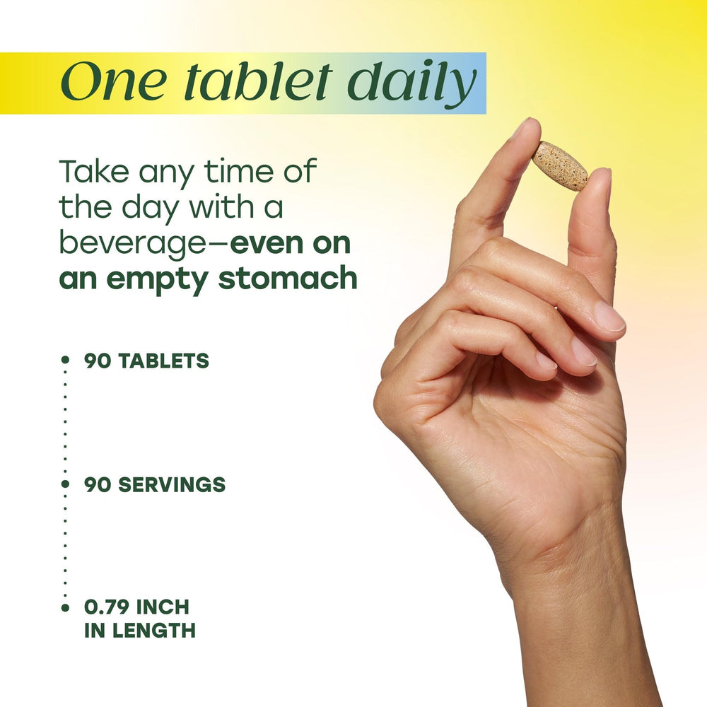 Nutrition facts and real-food blend emphasize nutrient delivery.