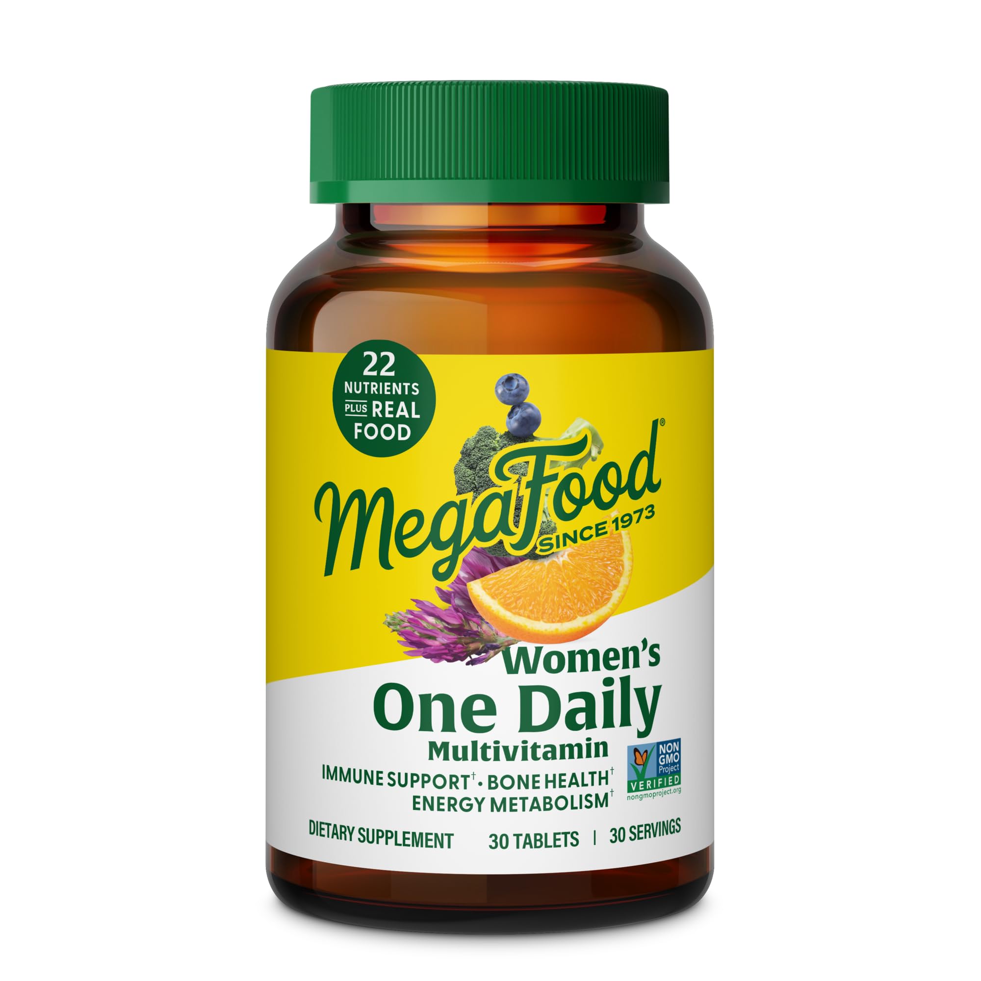 MegaFood Women’s Multivitamin One Daily bottle front showing complete daily support