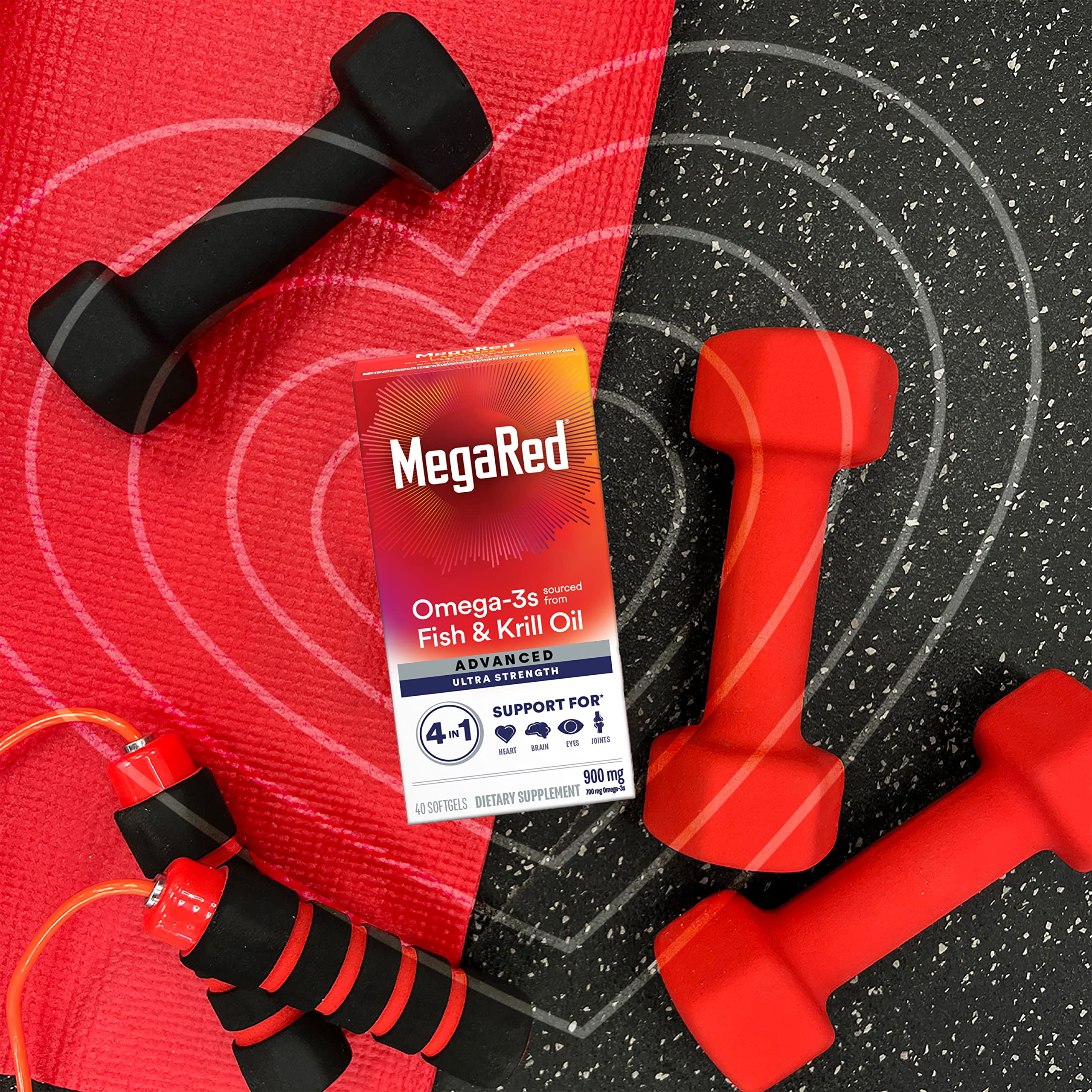 MegaRed 60-softgel bottle ready for a simple daily routine.