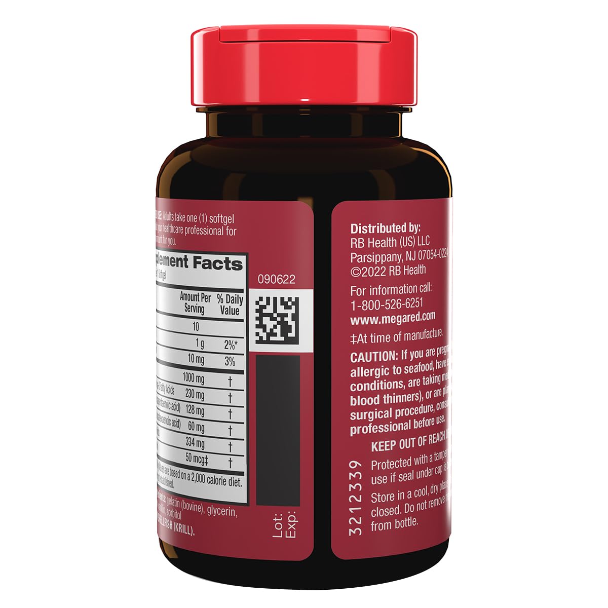 Megared krill oil no fishy aftertaste graphic highlights flavor neutrality.