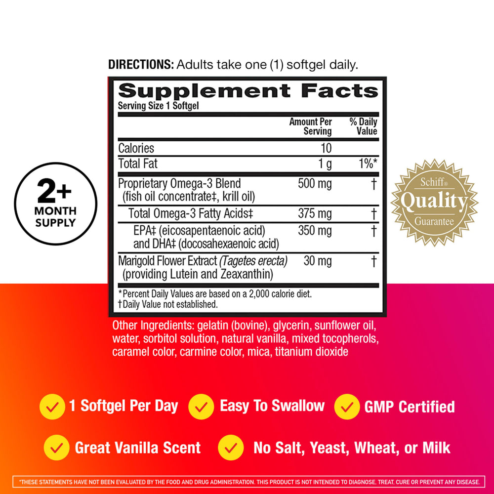 MegaRed Total Body Refresh softgels closeup reveals smooth capsules for easy swallowing and use