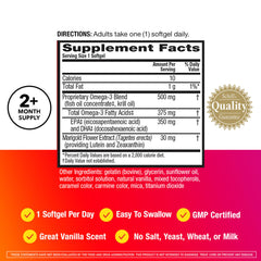 MegaRed Total Body Refresh softgels closeup reveals smooth capsules for easy swallowing and use