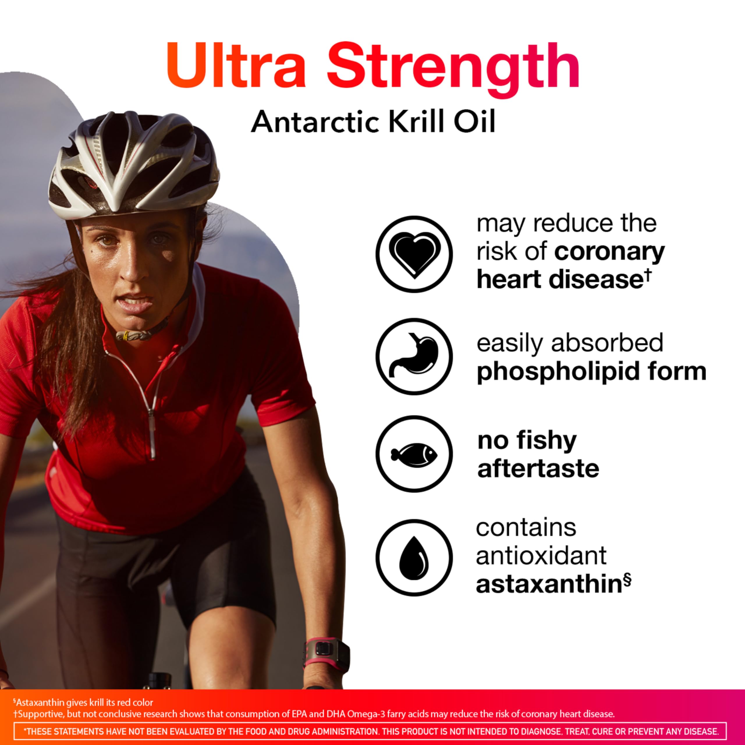 Megared krill oil bottle label back highlights ingredients and omega-3 content.