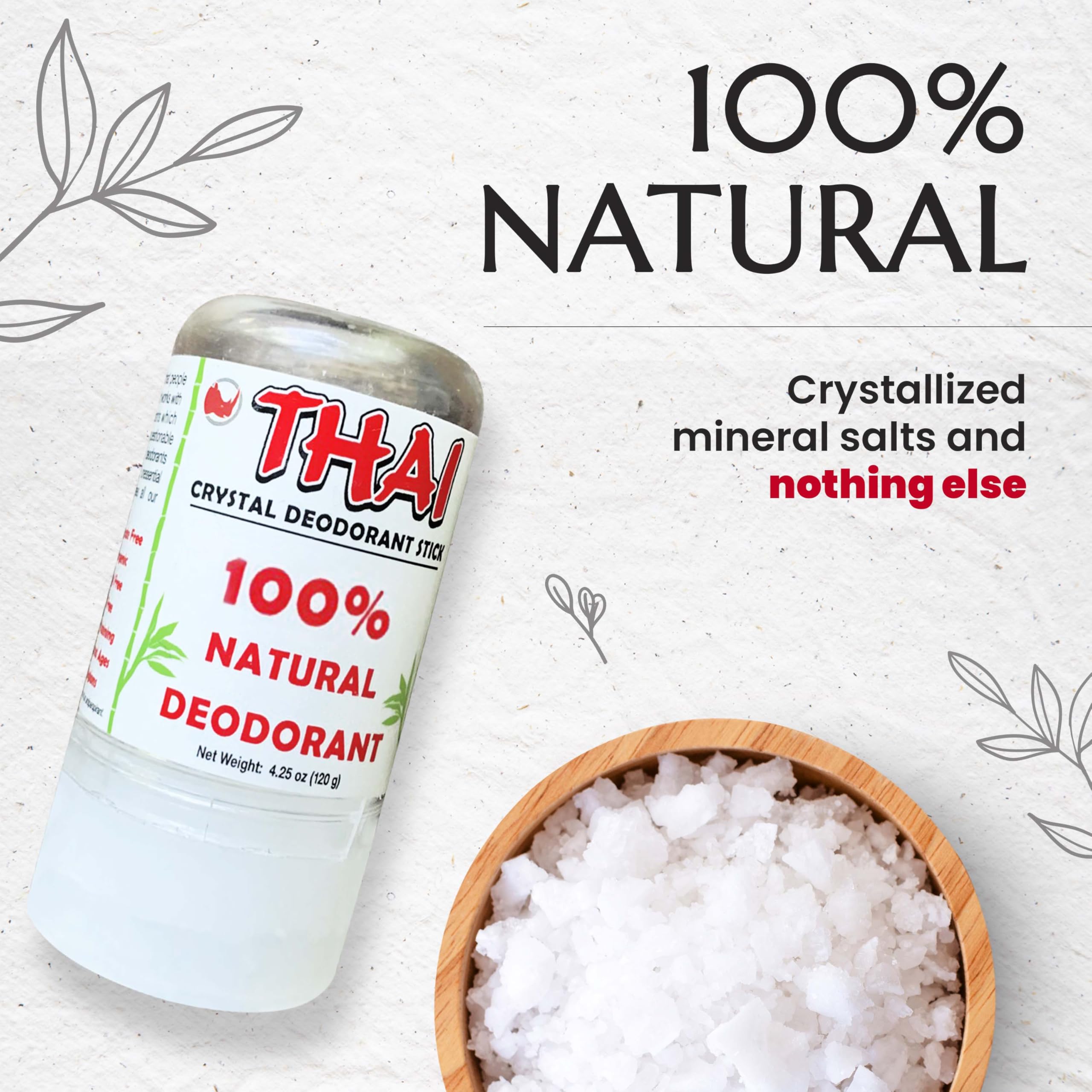 MegaRhino mineral salt crystal highlighting a smooth-surface formula for sensitive skin