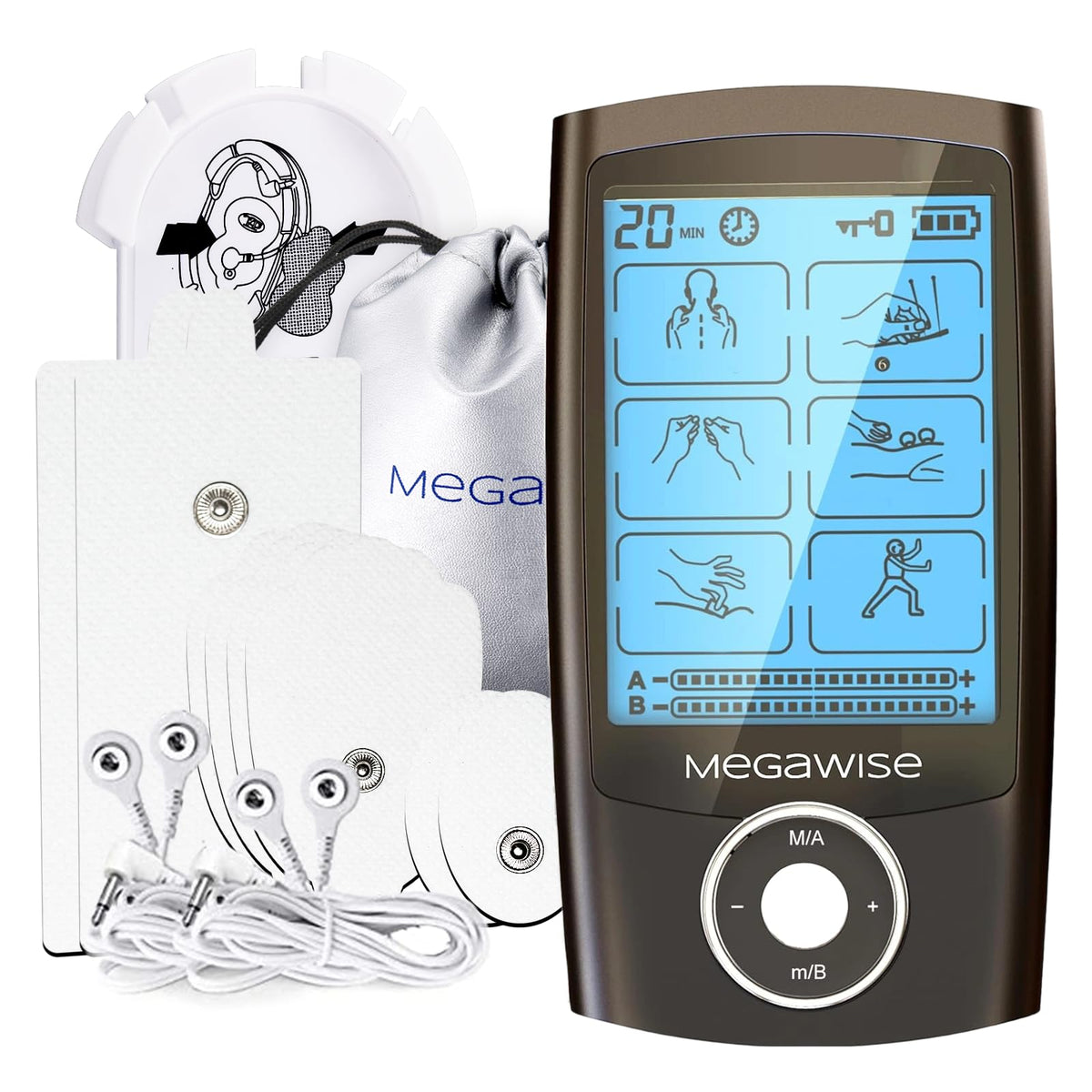 MEGAWISE EMS unit front view for quick, customizable sessions.