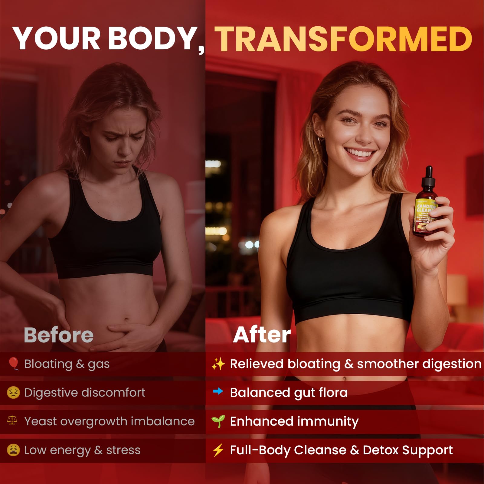 Megneta Candida Cleanse packaging on shelf signals natural digestive support.