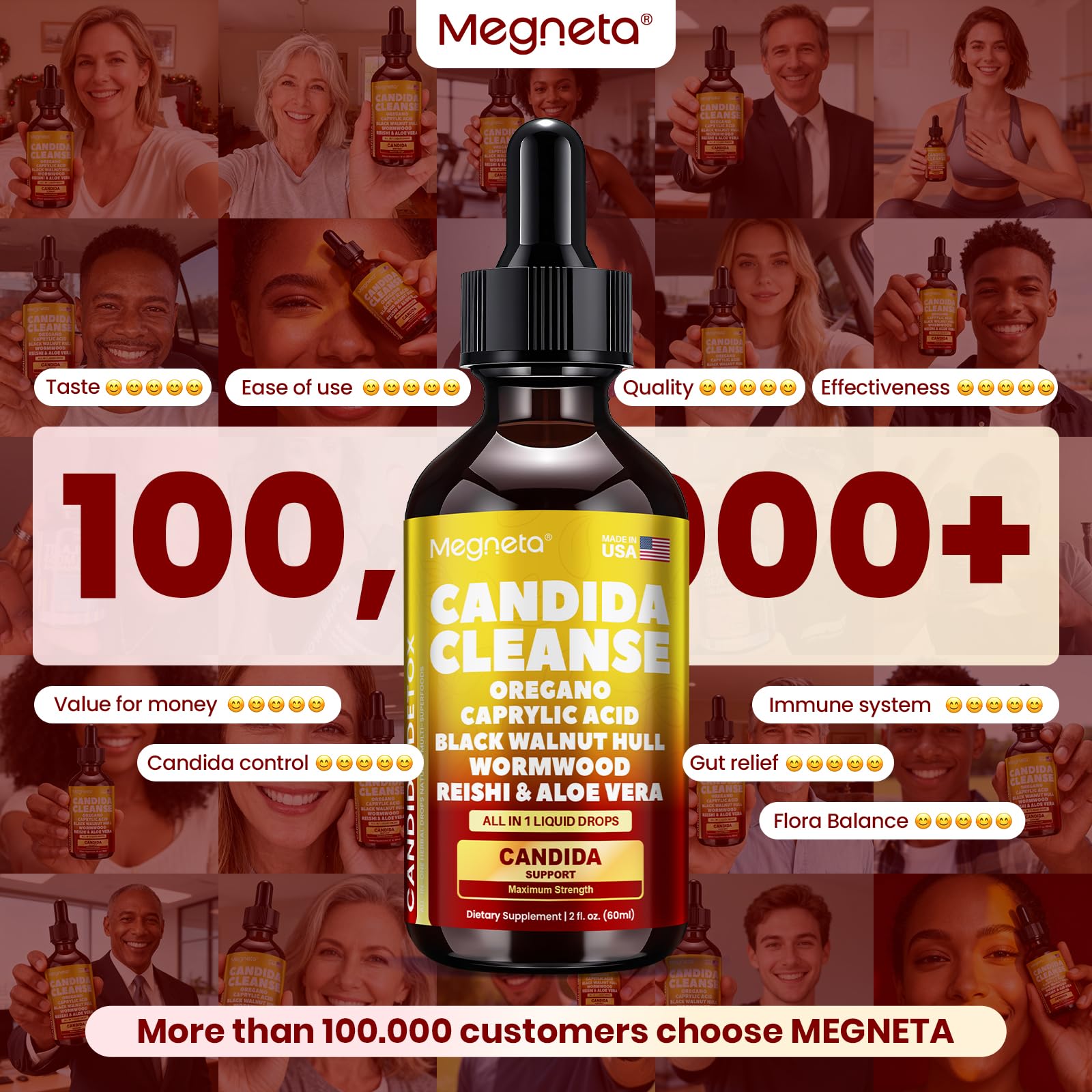 Megneta Candida Cleanse herbs wormwood and oregano image.