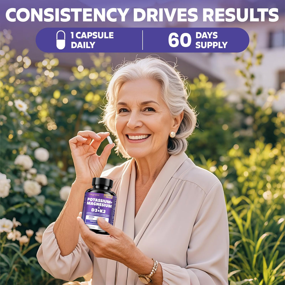 MEGNETA D3 K2 immune-support visual emphasizing mood and vitality.
