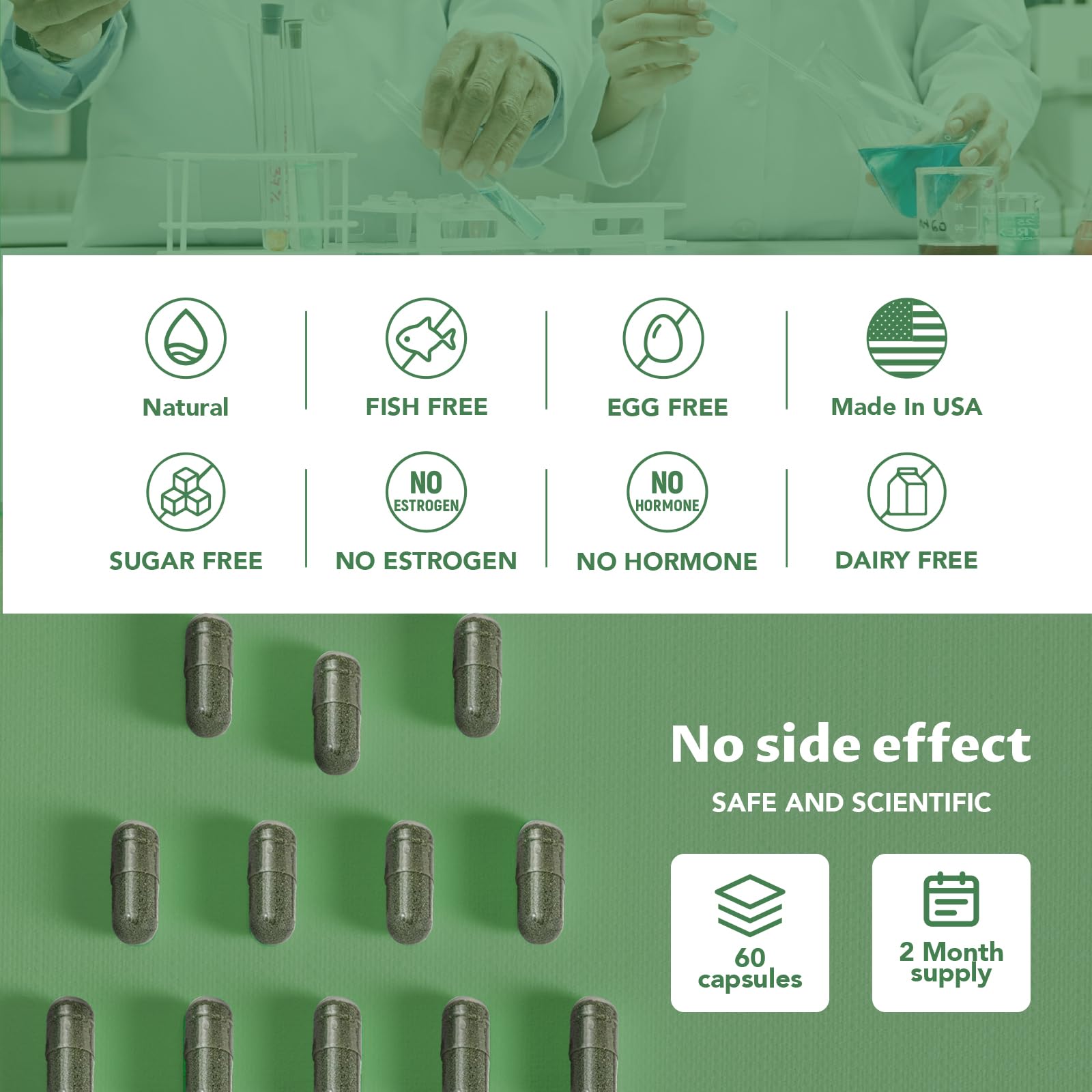MEGNETA in-use daily routine with pills and water