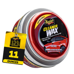 Meguiar's Cleaner Wax bottle with applicator for quick one-step shine