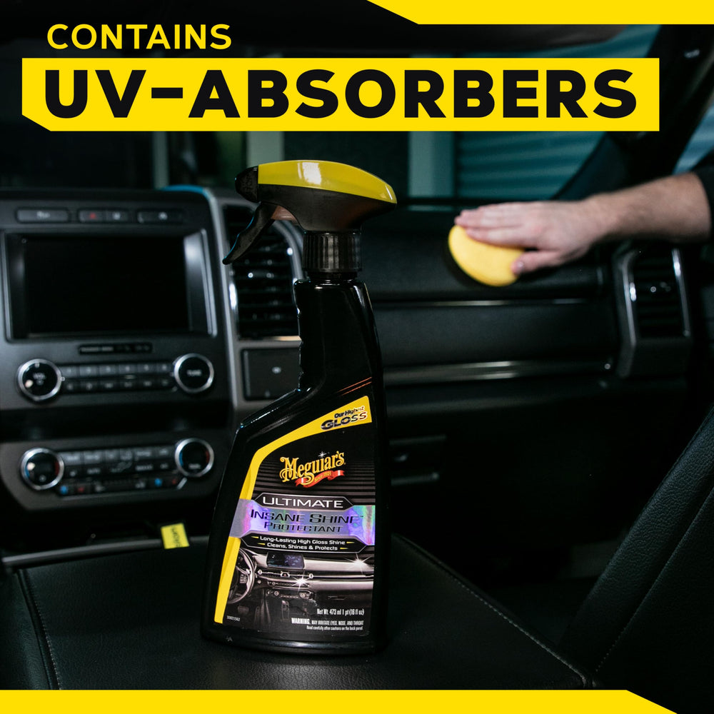 Long-lasting gloss with UV absorbers to help protect surfaces over time.