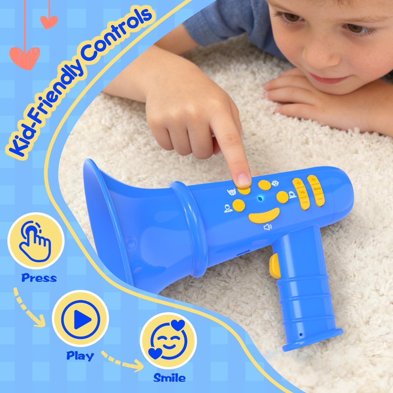 MEGUO voice changer in outdoor play scenes—engaging pretend games.