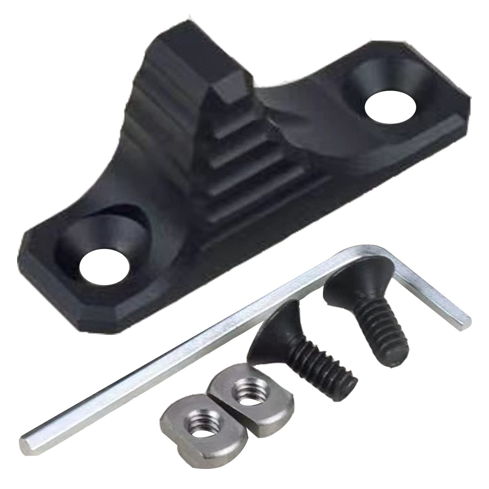 MEHEOPWE door barricade tool outdoor black shown with rugged nylon construction for quick setup.