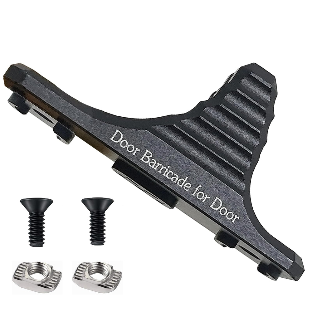 MEHEOPWE door barricade tool outdoor black demonstrates two-point sling compatibility for flexible mounting.