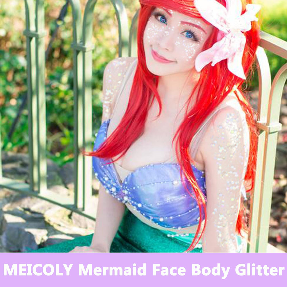 MEICOLY face glitter gel applied effortlessly for radiant stage makeup