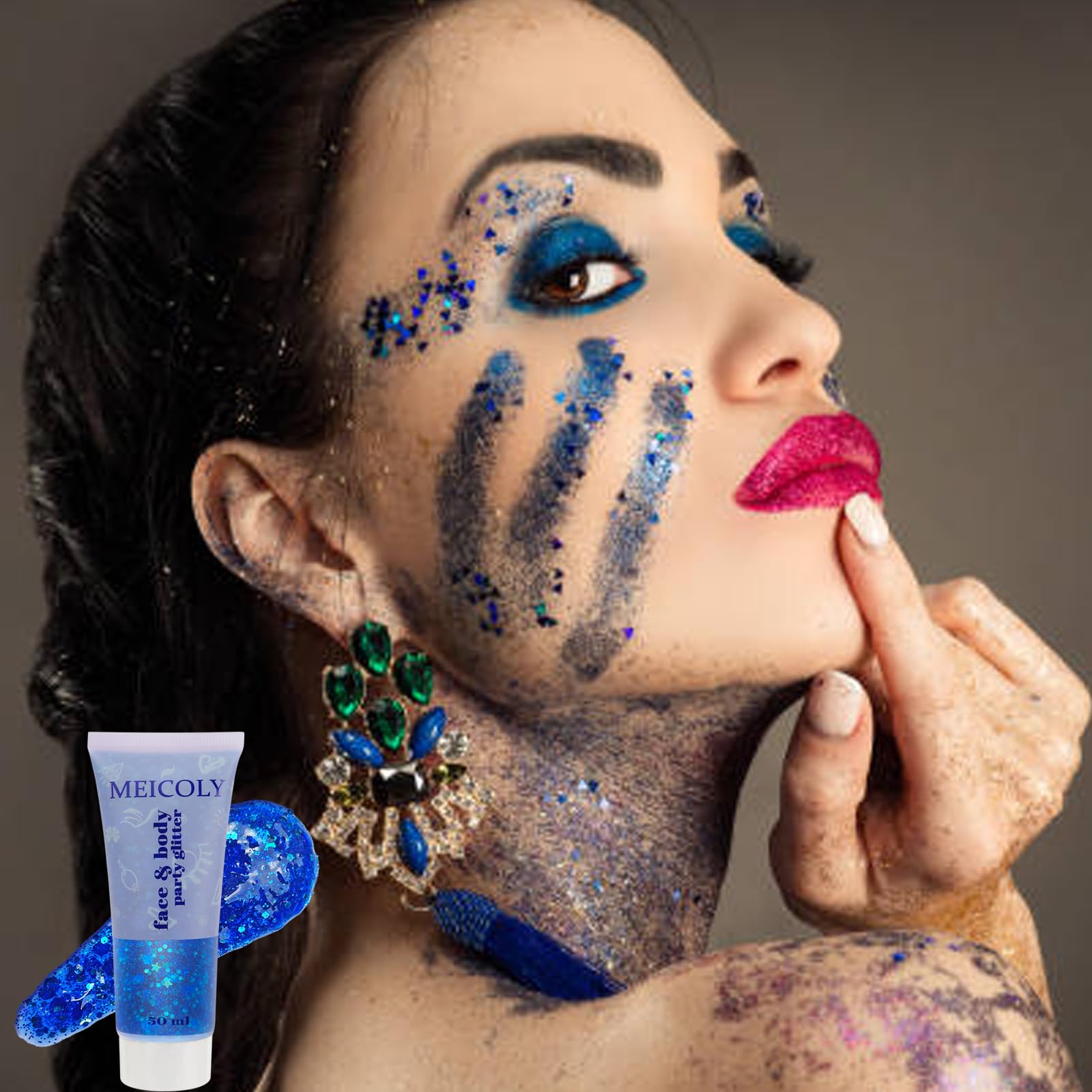 MEICOLY glitter on shoulders adds shimmer for festivals
