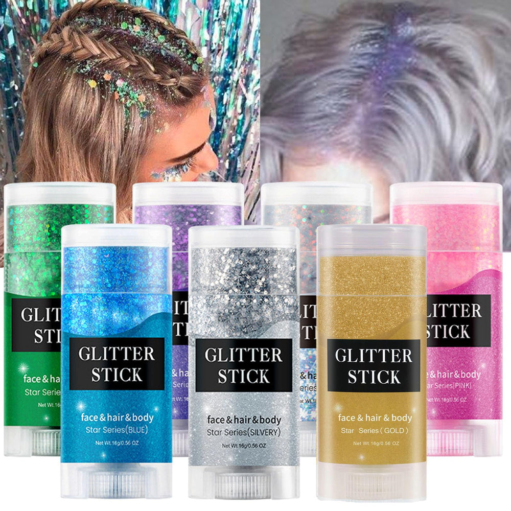 MEICOLY Green Hair Glitter Stick sparks dazzling hair accents.