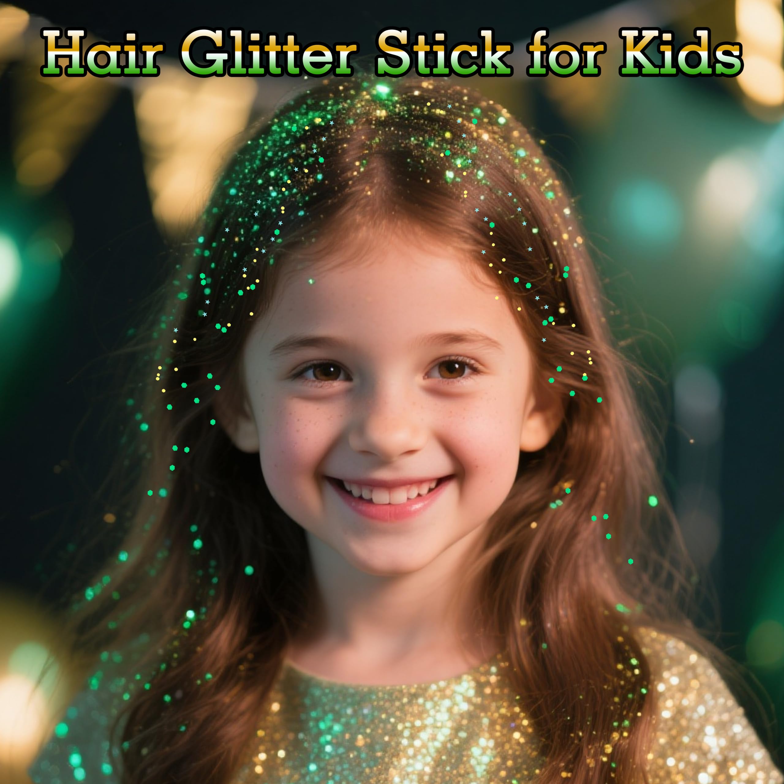 MEICOLY long-wear glitter stick delivers vibrant color with quick removal when desired.