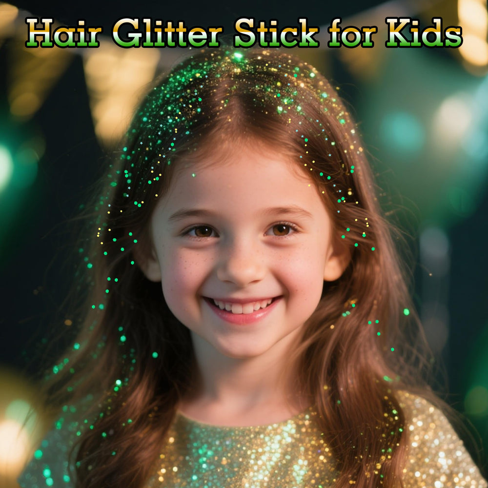 MEICOLY long-wear glitter stick delivers vibrant color with quick removal when desired.