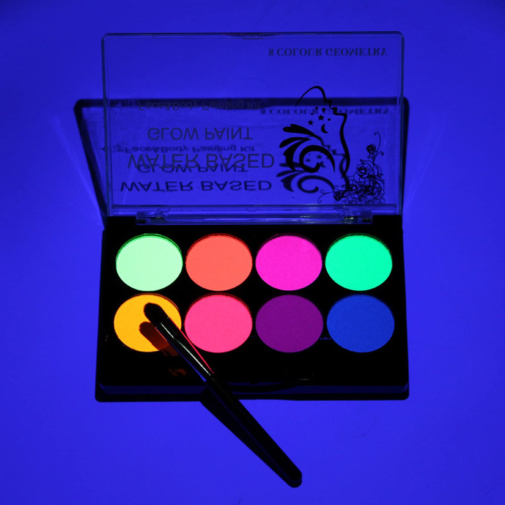 Meicoly Neon Face Paint kit box ready for gifting and travel.