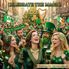 MEICOLY St Patrick's Day glitter stick works on face, hair, and body.