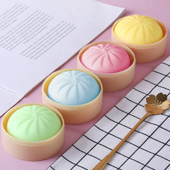 MEIEST blue dumpling stress ball with steamer aiding relaxation during study.