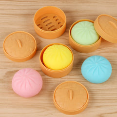 MEIEST green dumpling stress ball with steamer for mindful squeezes and concentration.