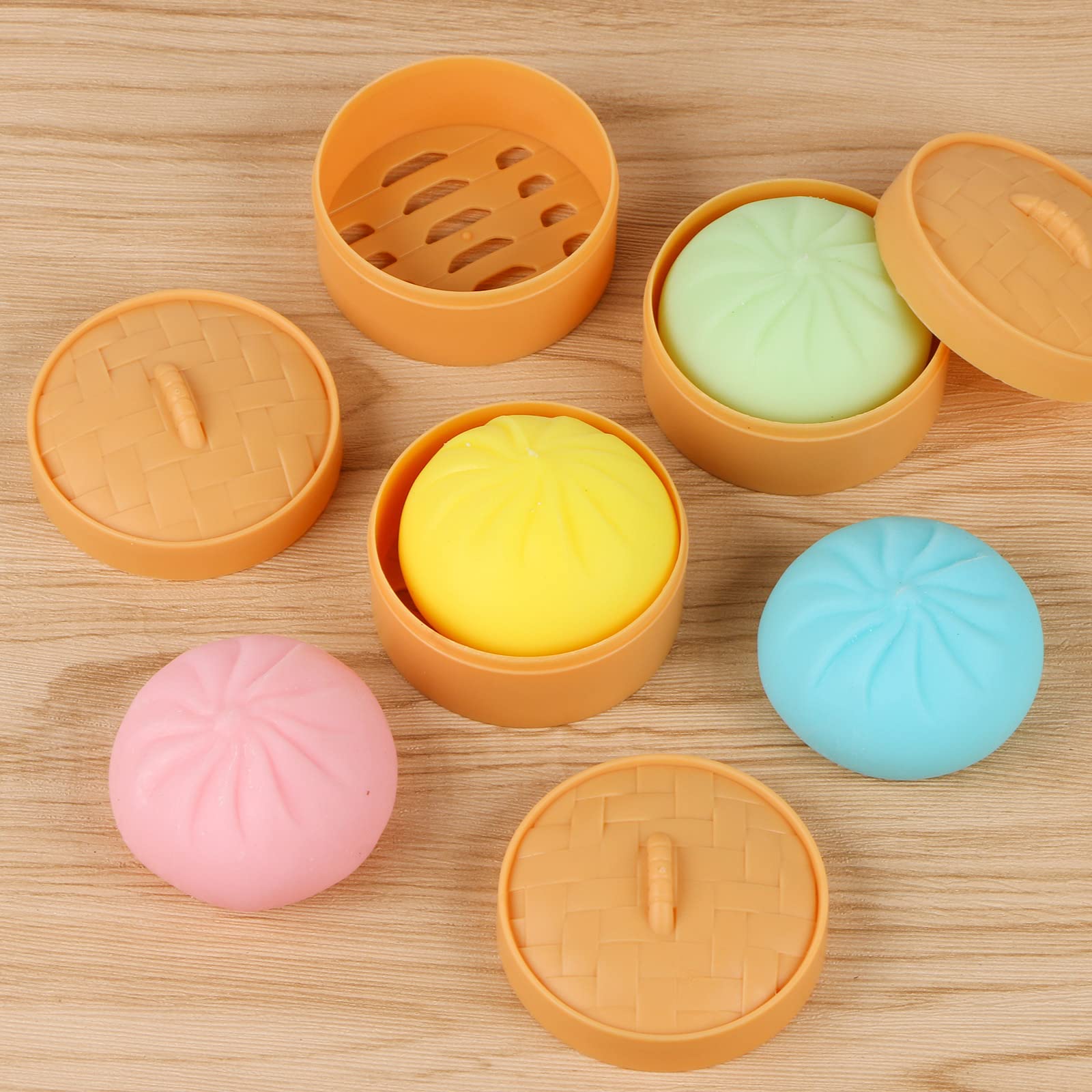 MEIEST yellow dumpling stress ball — bright fidget for focus during study or tasks