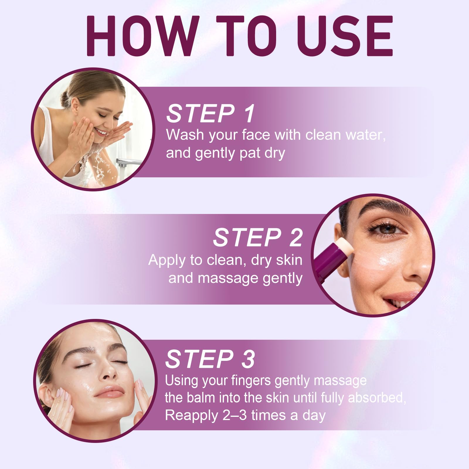 Meifenla calcium multi balm stick with natural oils nourishes skin daily