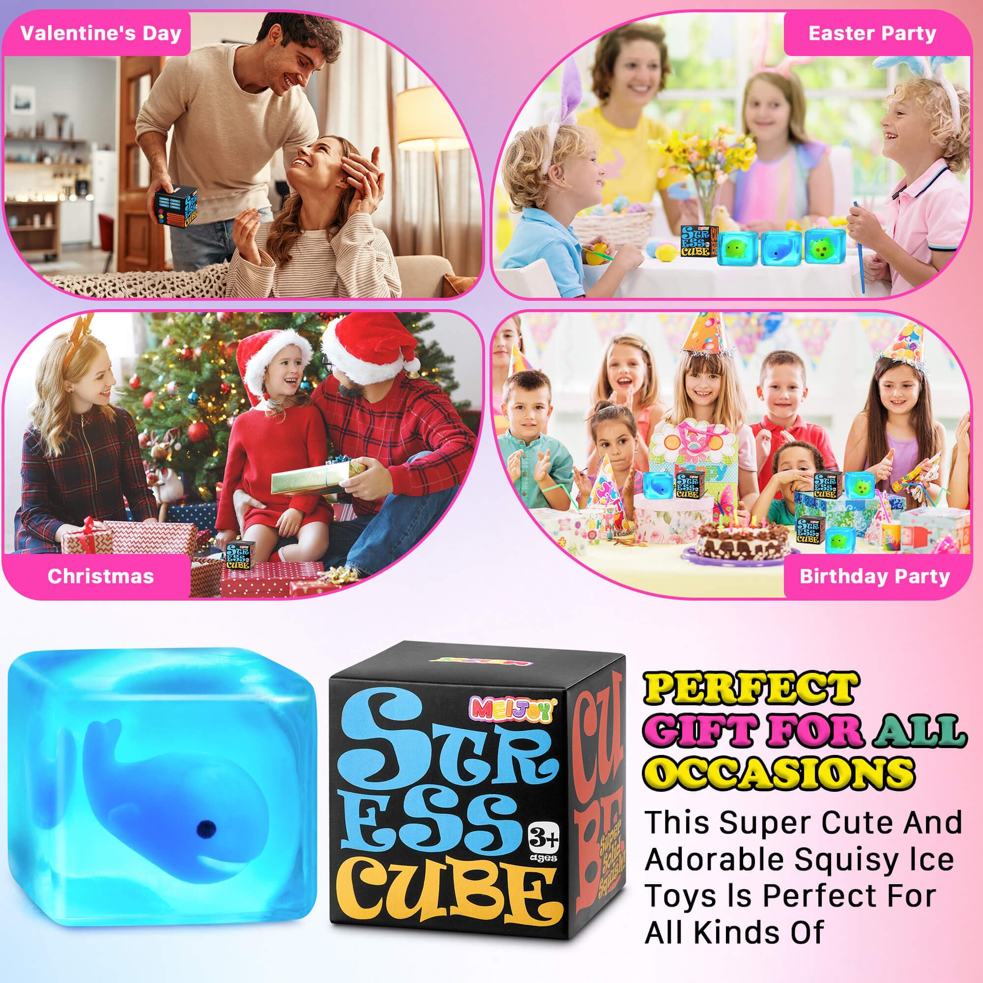 Meijoy stress cube for daily fidgeting and focus moments.