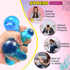 Meijoy glow mochi octopus cube illuminates softly at night.