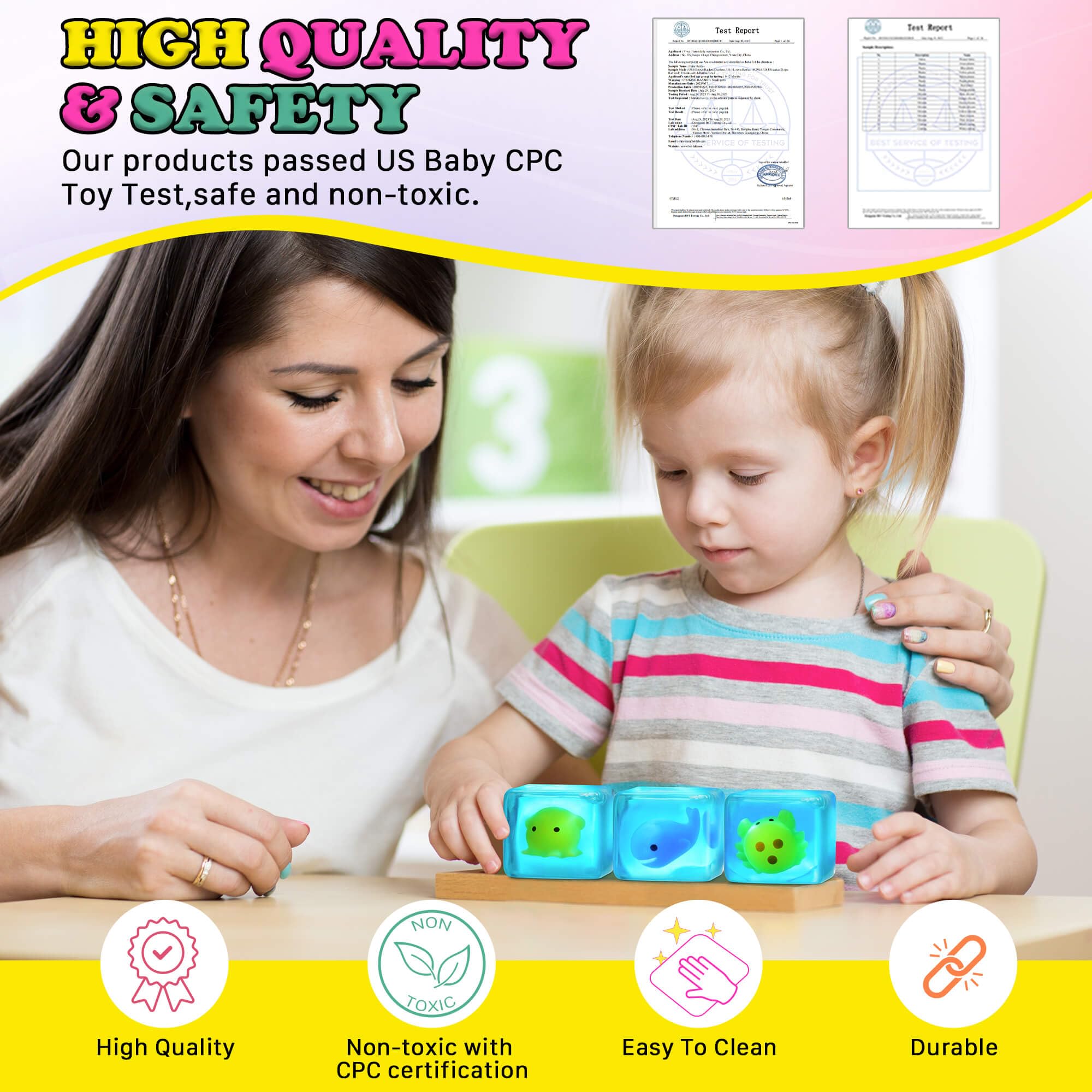 Meijoy stress cube made with safe, hypoallergenic materials.