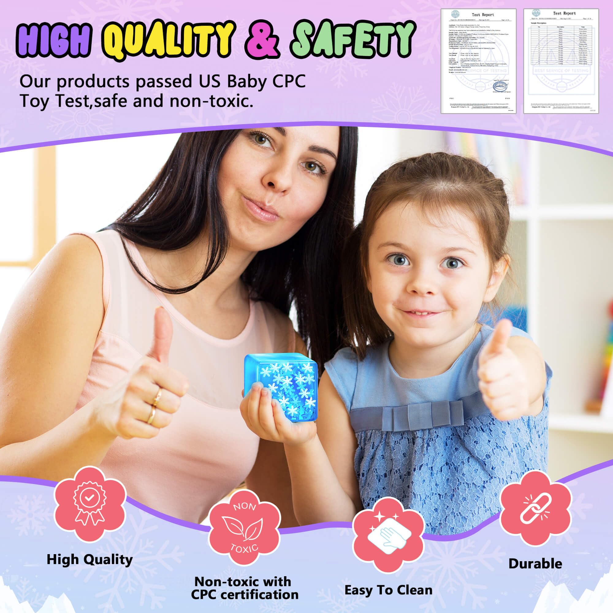 Meijoy Stress Cube size five centimeters portable stress relief on the go.