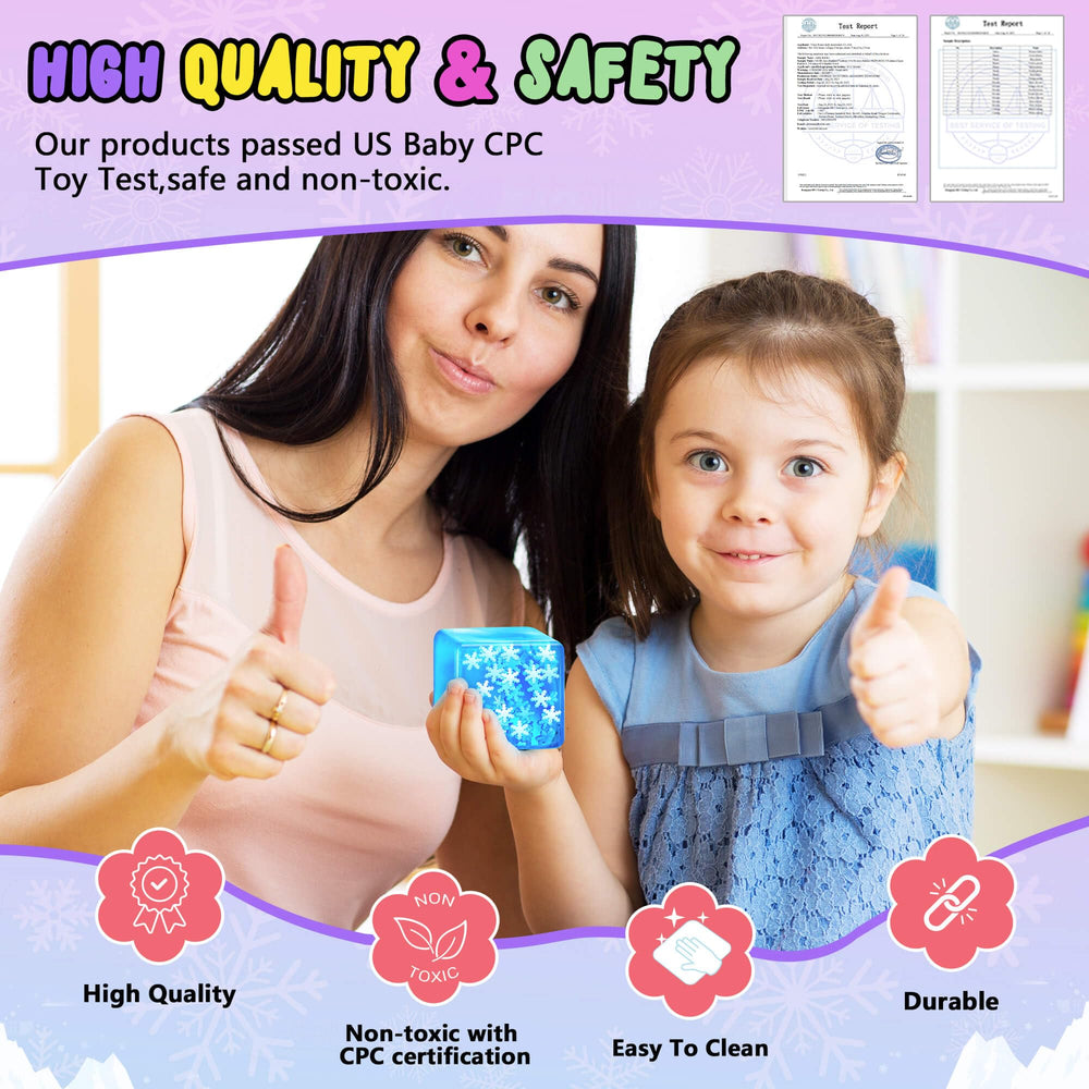 Meijoy Stress Cube size five centimeters portable stress relief on the go.