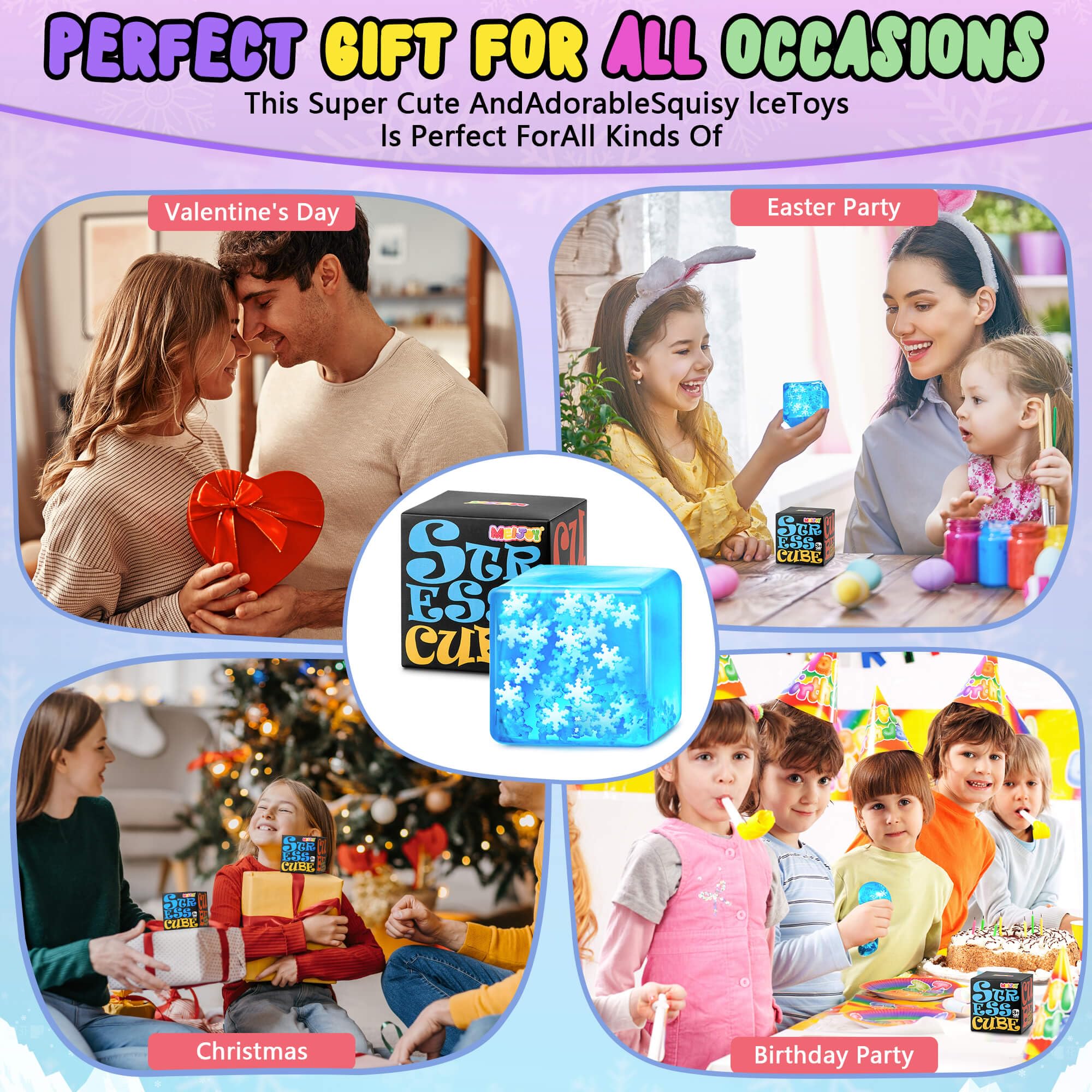 Meijoy Stress Cube gift packaging makes a thoughtful present.