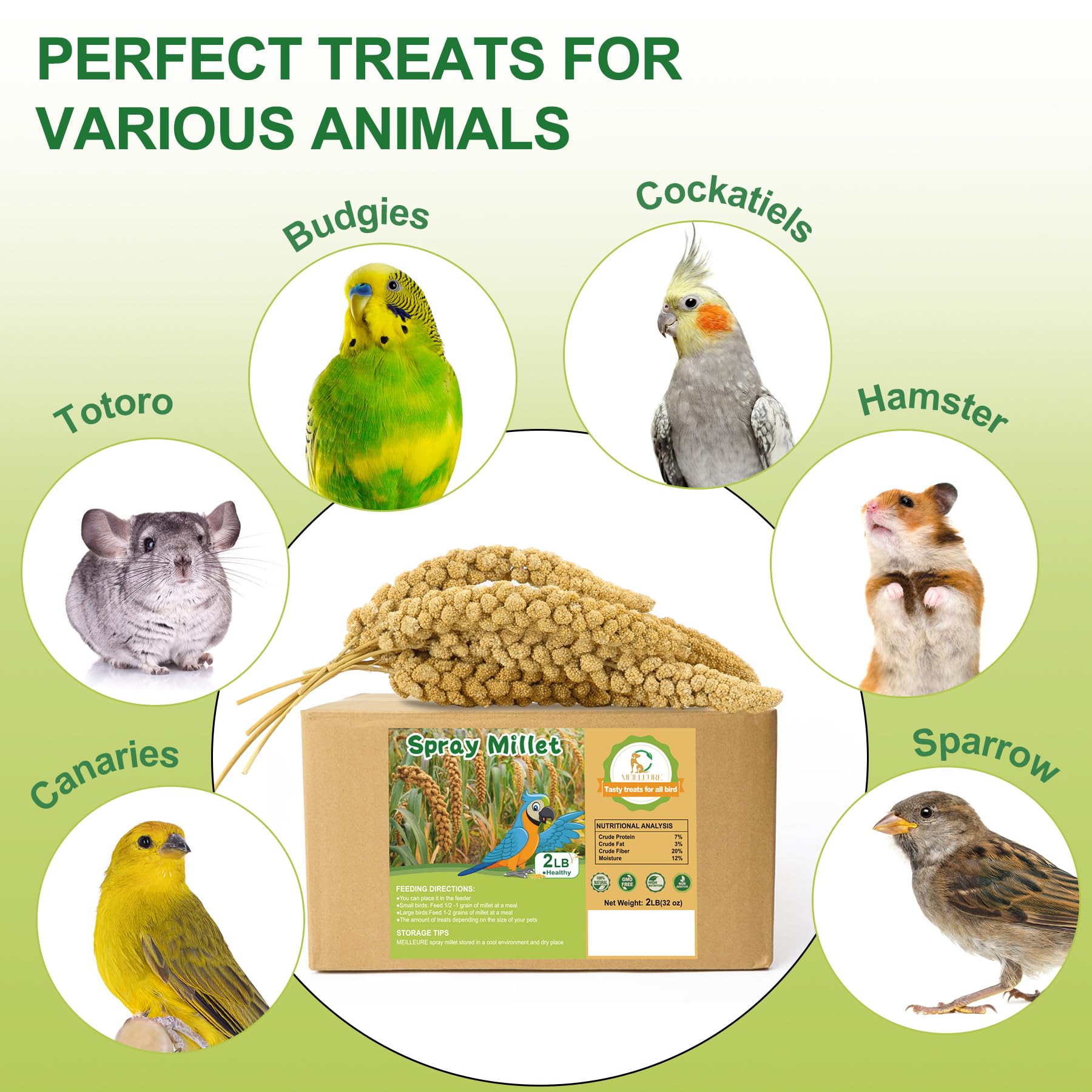 MEILLEURE bulk millet is a safe, additive-free staple for many birds